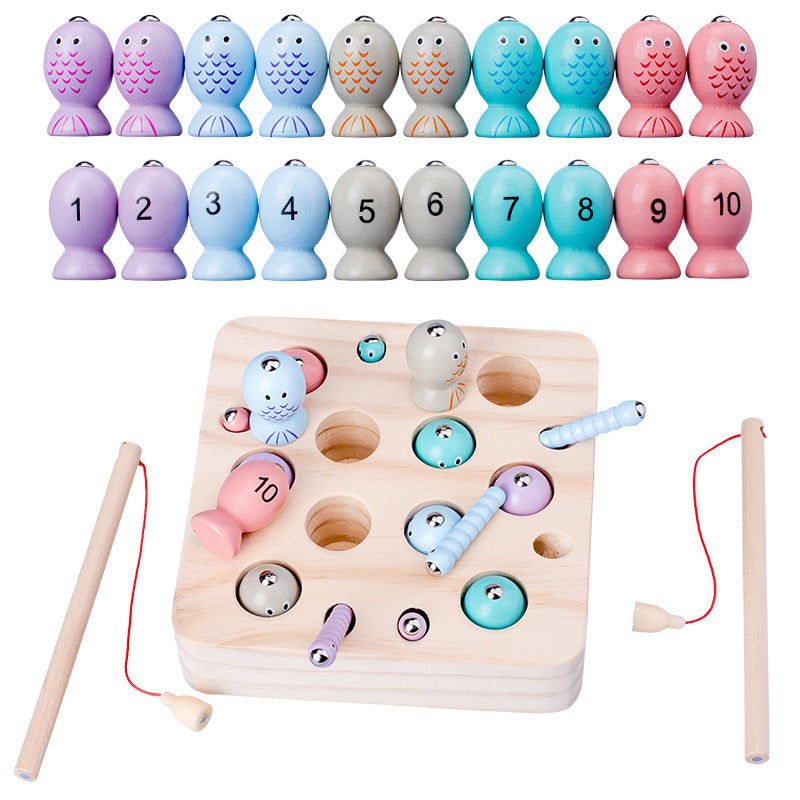 Magnetic Fish & Worm Counting Game – Montessori Number Learning Toy - 图片 3