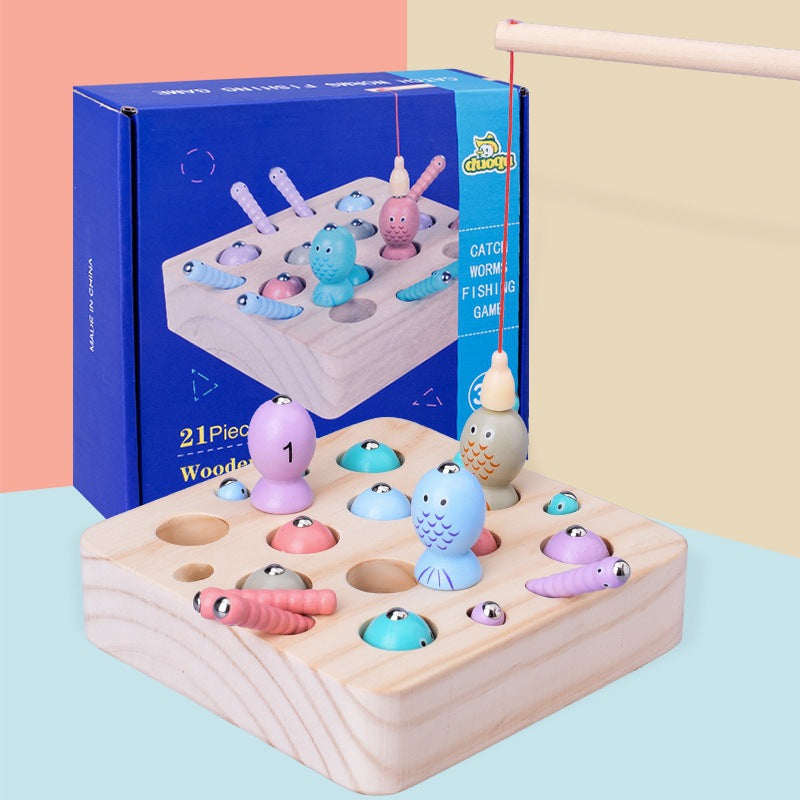 Magnetic Fish & Worm Counting Game – Montessori Number Learning Toy - 图片 4