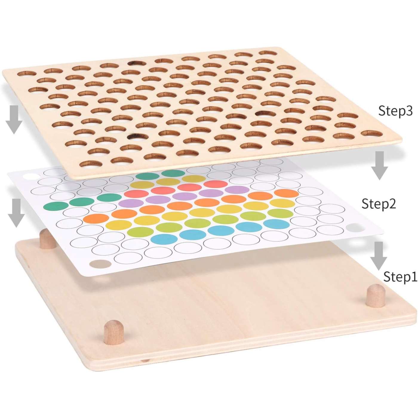 Montessori Color Match Peg Board - 图片 6