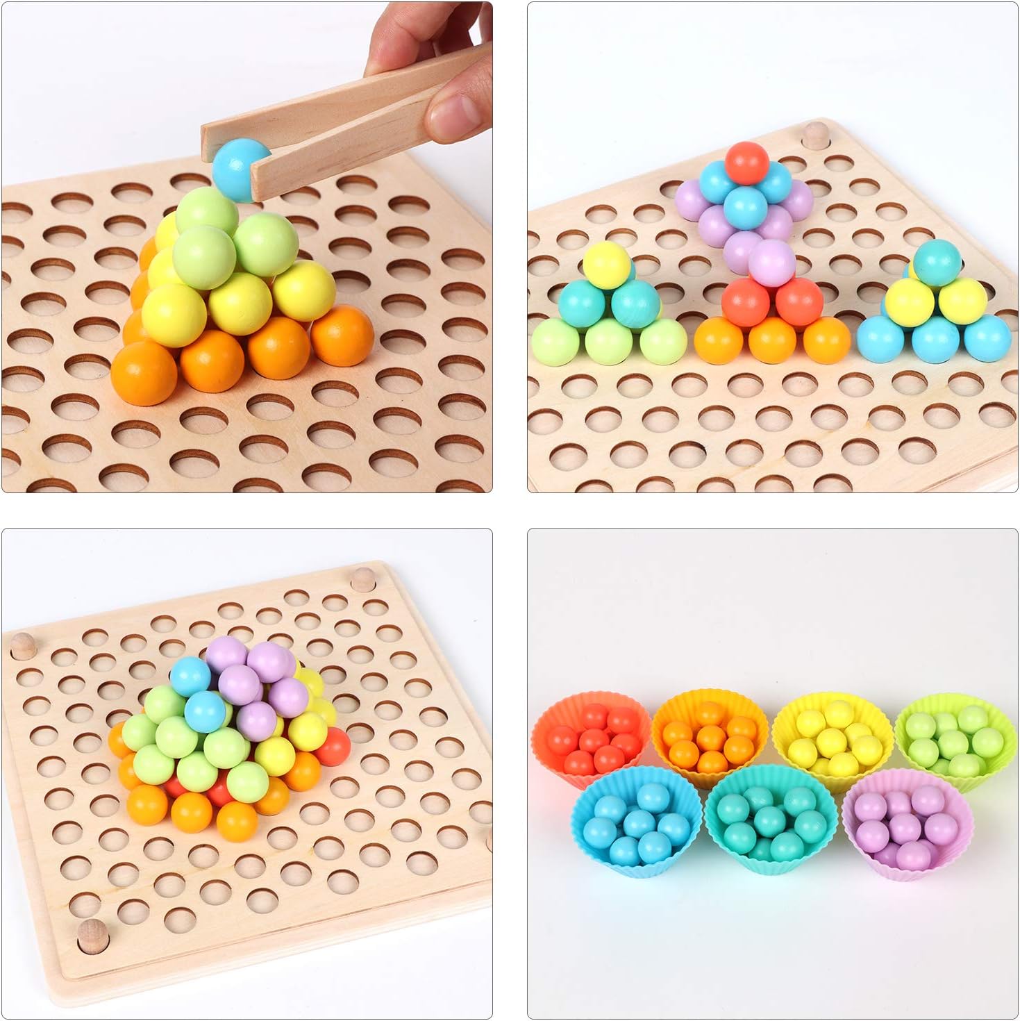 Montessori Color Match Peg Board - 图片 3