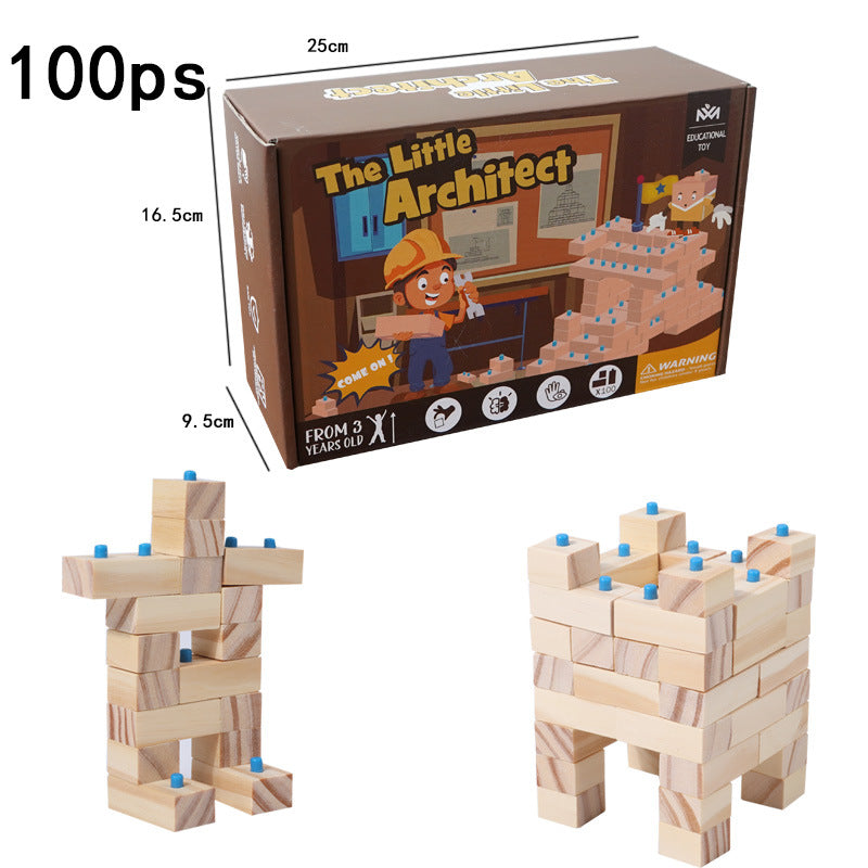Montessori Wooden Building Blocks Set – Creative Construction Toy for Kids - 图片 6