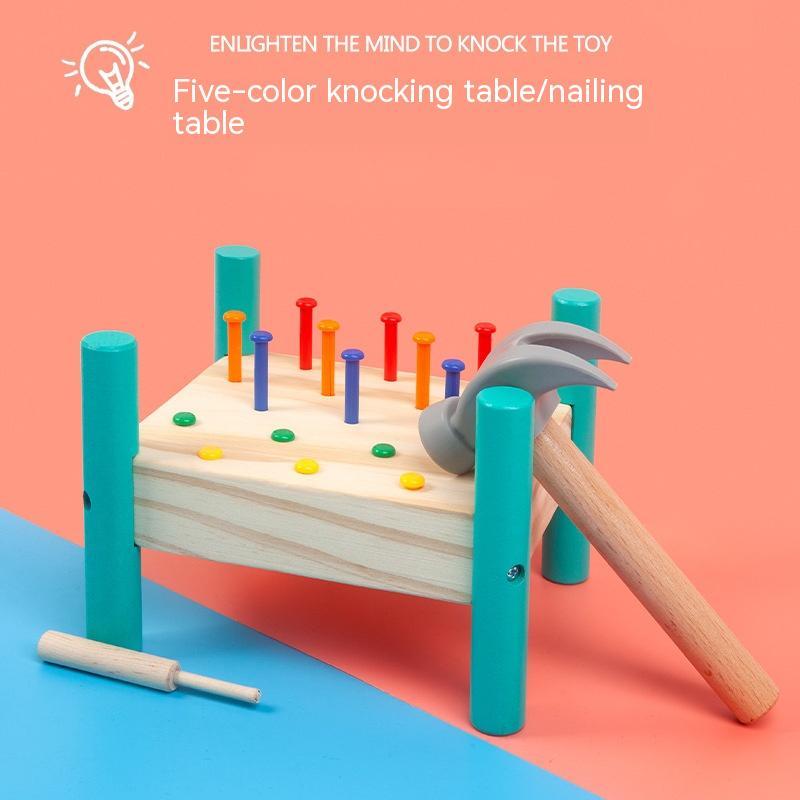 Montessori Hammer & Peg Toy – Wooden Tap Tap Bench for Fine Motor Skills - 图片 3