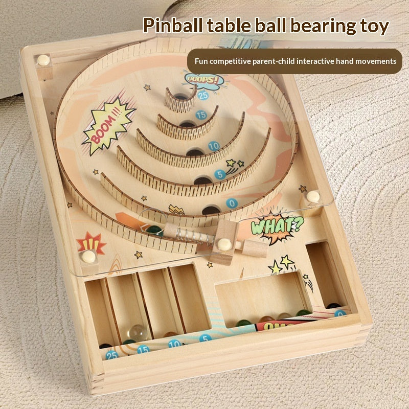 Kids Wooden Pinball Game – Montessori Marble Arcade Toy for Parties & Play - 图片 2