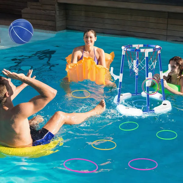 Pool Basketball Hoop Game Set – Floating Water Basketball for Kids & Family - 图片 5