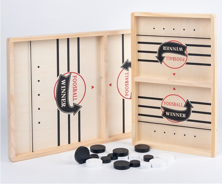 Fast Sling Puck Game – Kids Wooden Table Hockey Board for Family & Party Play - 图片 4