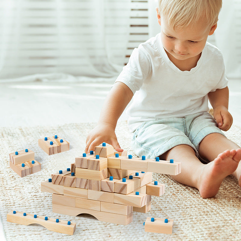 Montessori Wooden Building Blocks Set – Creative Construction Toy for Kids - 图片 3