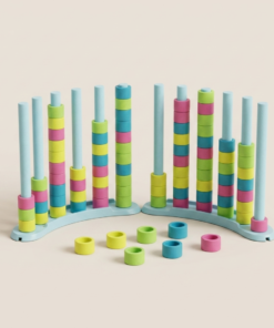 Rainbow Ring Sorter – Montessori Counting & Stacking Puzzle