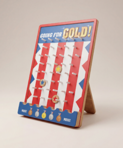 Kids Carnival Plinko Game – “Going for Gold” Wooden Party Drop Game