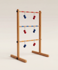 Kids Ladder Toss Game – Wooden Outdoor Ball Toss Game for Garden & Parties