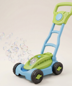 Kids Bubble Lawn Mower Toy – Push Along Outdoor Bubble Blower