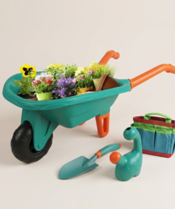 Kids Garden Wheelbarrow Set – Outdoor Gardening Toy Kit with Tools