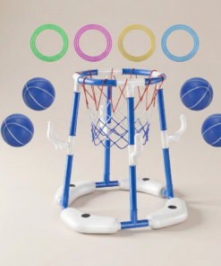 Pool Basketball Hoop Game Set – Floating Water Basketball for Kids & Family