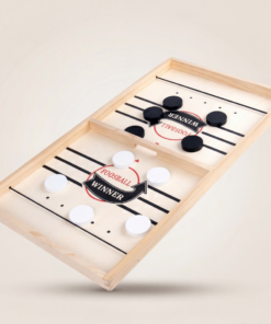 Fast Sling Puck Game – Kids Wooden Table Hockey Board for Family & Party Play
