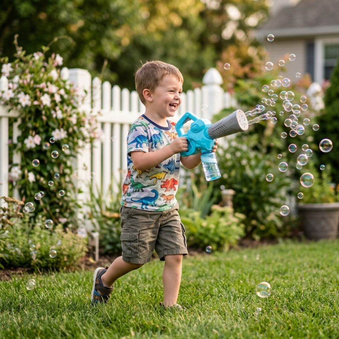 Kids Bubble Leaf Blower Toy – Outdoor Bubble Blaster for Garden Play - 图片 2