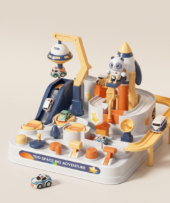 Space Adventure Car Track Toy – Kids Interactive Race Track Playset with Cars