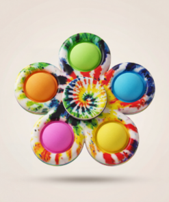 Pop It Fidget Spinner Set – 4 Pack Sensory Stress Relief Toys for Kids