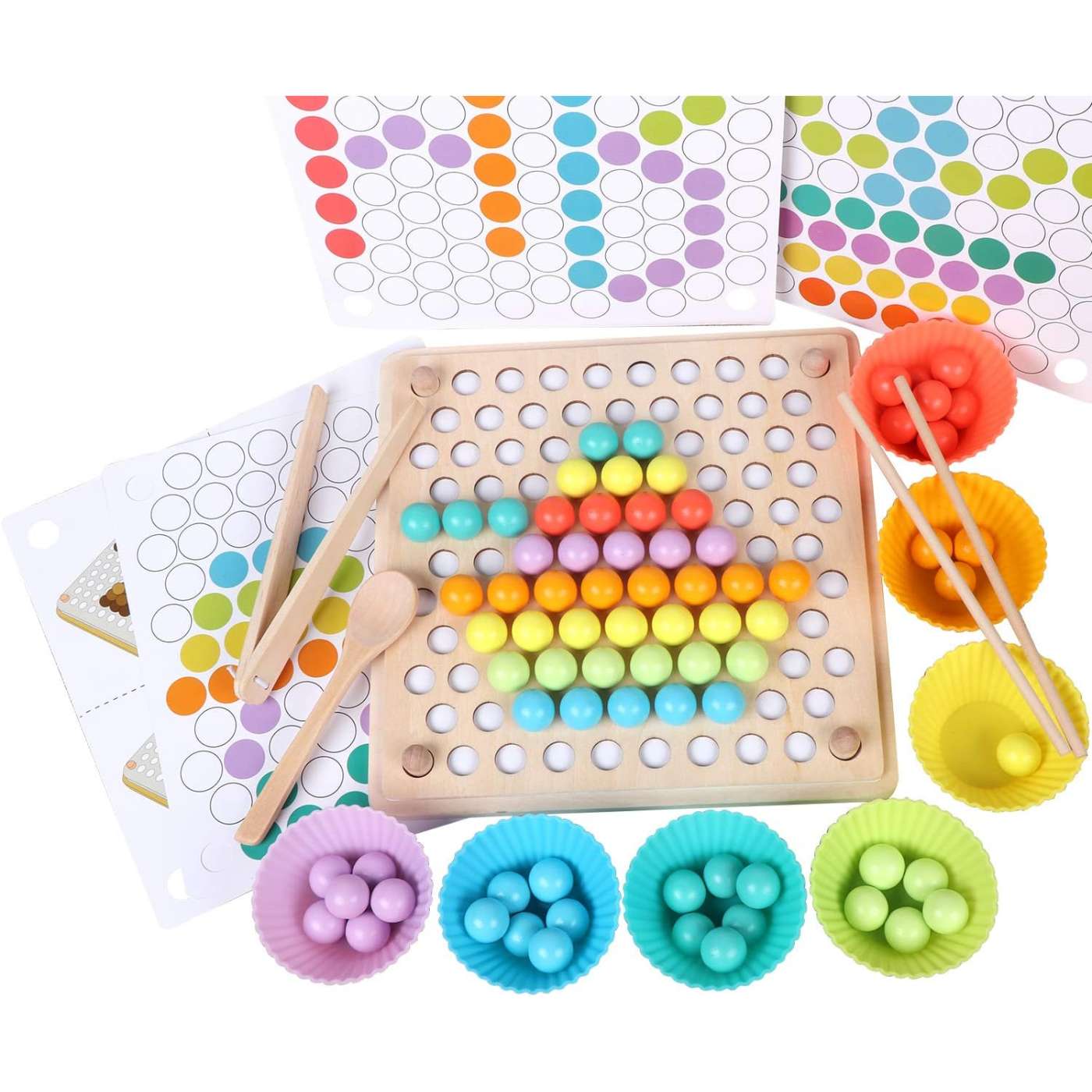 Montessori Color Match Peg Board - 图片 7