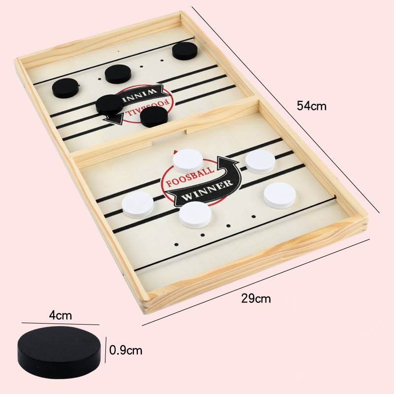 Fast Sling Puck Game – Kids Wooden Table Hockey Board for Family & Party Play - 图片 9