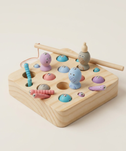 Magnetic Fish & Worm Counting Game – Montessori Number Learning Toy