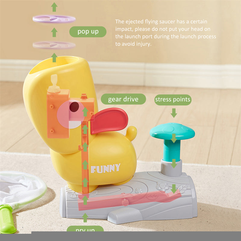 Kids Duck Disk Launcher Toy – Outdoor Flying Disc Shooter Game - 图片 7