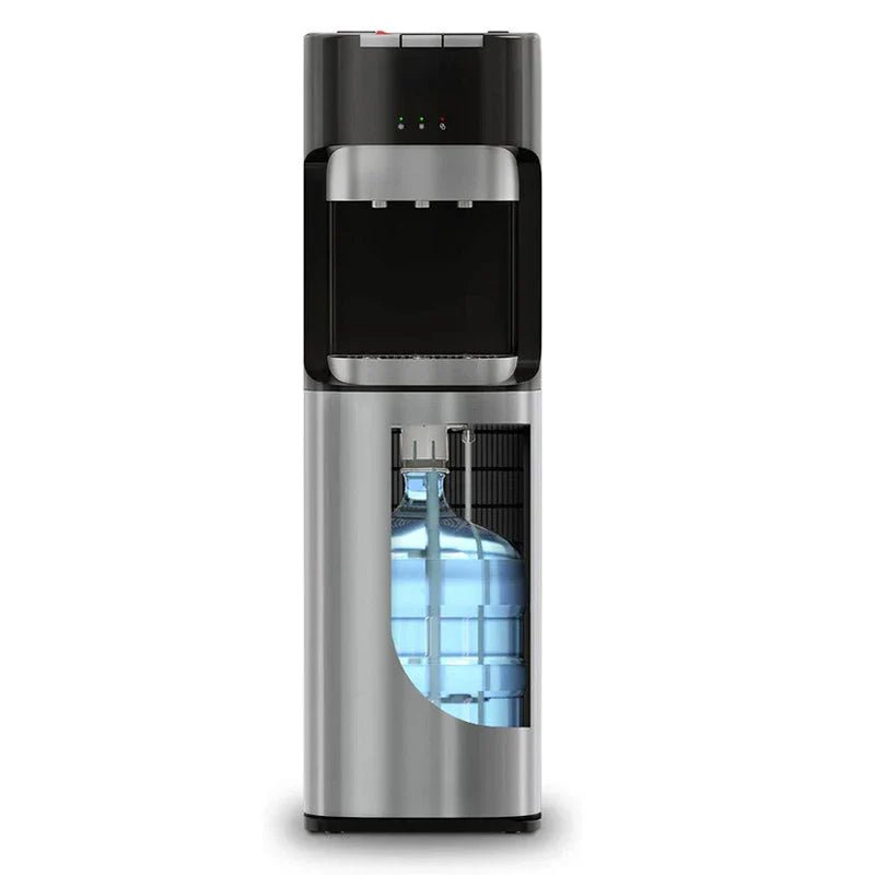 Bottom Loading Water Cooler Dispenser For 5 Gallon Bottles- 3 Temperatures With Hot, Room And Cold Spouts, Child Safety Lock