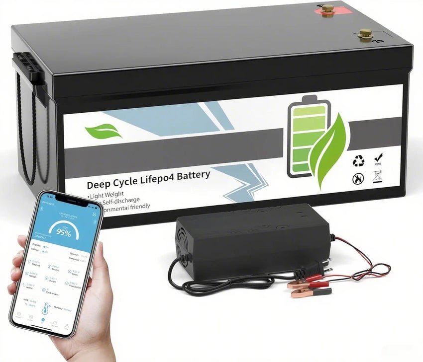 12V 100Ah LiFePO4 Battery, Rechargeabel Deep Cycle Lithium Batteries, 100A Bms With Low-Temp Protection, For RV, Solar, Boat, Marine, Trolling Motor